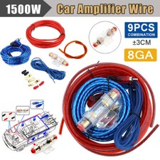 1500w 8 Awg Amplifier Amp Wiring Kit for Edge Vibe car audio subwoofer amp 9pcs