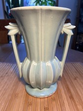 McCoy 9" Aqua Vase Drip Glaze