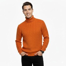Mens Turtle Polo Neck Jumper
