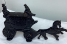 Vintage CN Coach & Horses Double Sided Solid Cast Iron Door Stop (3.4kg)