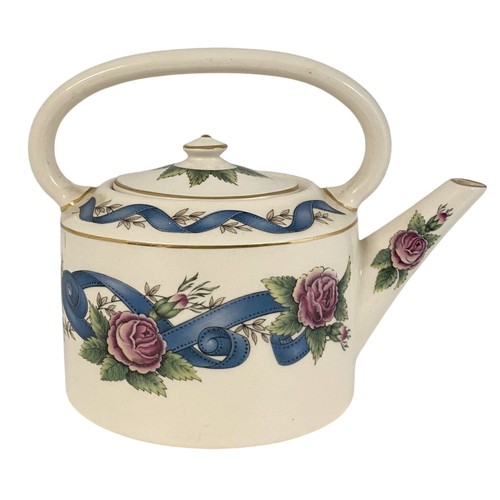 Wedgwood ribbon roses teapot - roses,