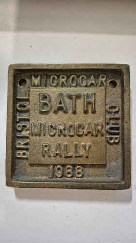 Brass vintage motoring - vintage, plaque
