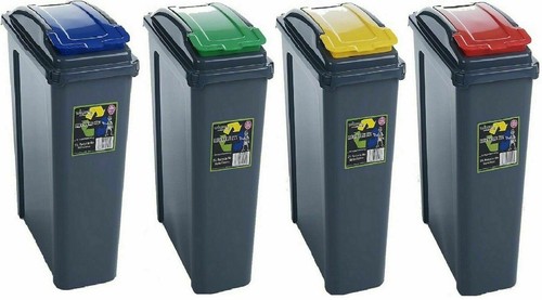 Plastic recycle bin lift top - recycle,
