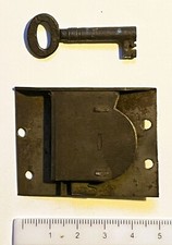 Reclaimed Working Antique Georgian Longcase Clock Lock with Original Key