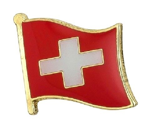 Switzerland swiss flag badge - switzerland,