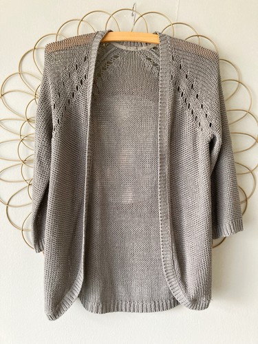 Sheer crochet knit cardigan - sheer,