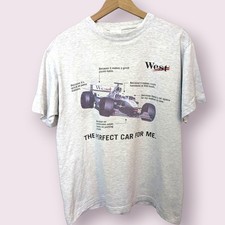 Vintage 90's Mercedes Benz T-shirt Maclaren F1 Team West Retro Mens Large 