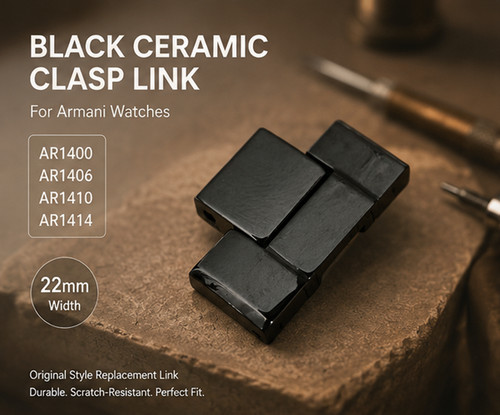 Single black ceramic clasp - single,