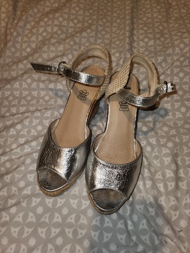 Bata mid wedge cork heels