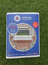 Official Glasgow Rangers FC Ibrox Stadium Pop Up Greeting Card Brand New