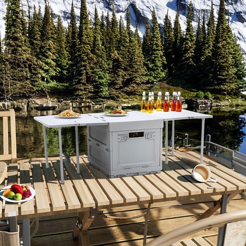 Folding camping table large - table,