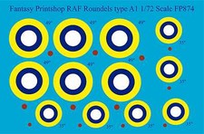 RAF ROUNDELS Type A1 1/72