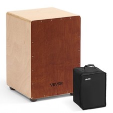 VEVOR Cajon Box Drum Birchwood Percussion Instrument with Snare Wires Travel Bag