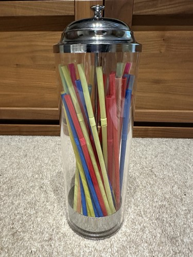 Glass straw dispenser - glass, holder