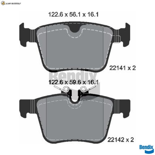 Brake pad set - pad, disc
