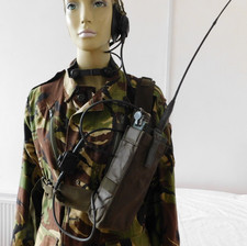 Clansman Radio PRC349 With Antenna, Headset, Mic, Holster, Battery Cassette