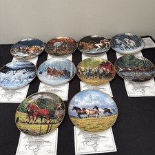 Danbury Mint Plates Set of 10 Horses for all Seasons Collection.      (B40)