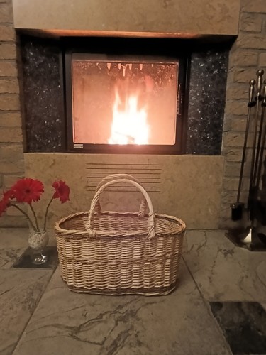 Wicker shopping basket with - wicker,