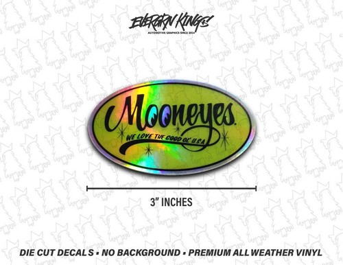 Holographic moon eyes sticker - moon,