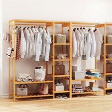 Large Bamboo Clothes Rail Rack