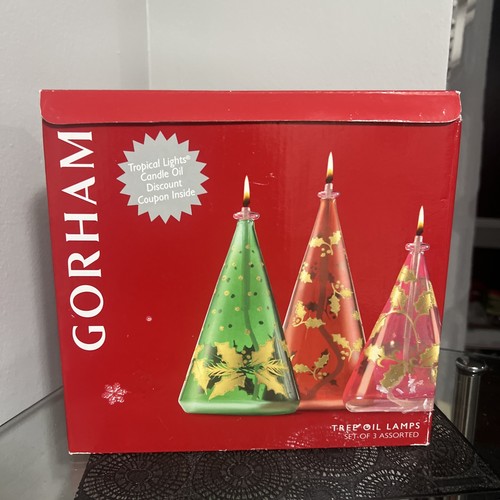 Gorham tree oil lamps - lamps, with