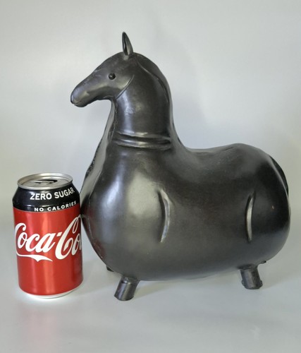 Indian fat black tin horse - black,