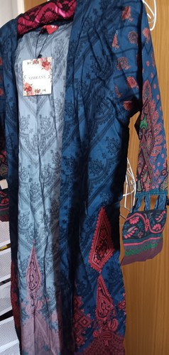 Blue kimono ethnic floral - kimono,