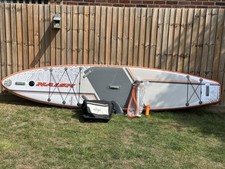 Naish Inflatable Paddleboard, SUP, 12’ 6” X 32” and 3 Piece Red Paddle Co Paddle