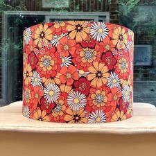 Lampshade West German MCM Retro Mid Century 60s 70s Lamp Shade Orange Brown