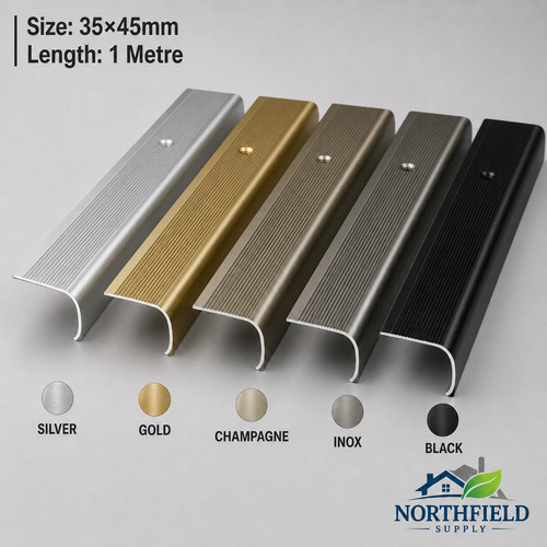 Aluminium stair nosing - aluminium,