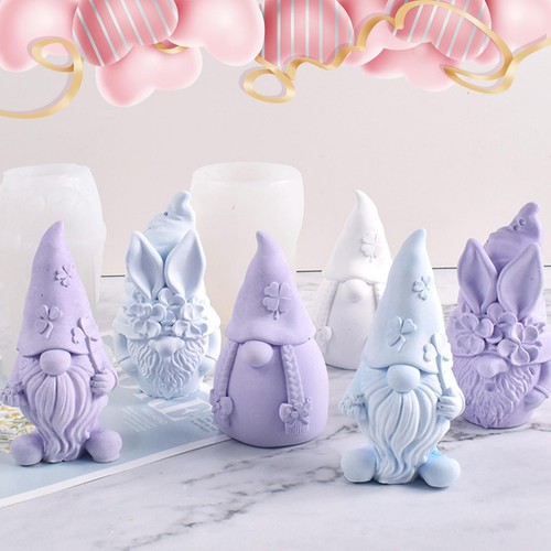 Gnome silicone mould candle - gnome,