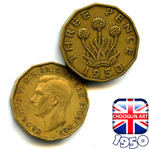 British 1950 george vi - a,