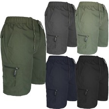 Mens Cargo Shorts Summer Elastic Waist Cargo Pocket M - 6XL