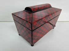 Vintage Tartan Ware Tea Caddy