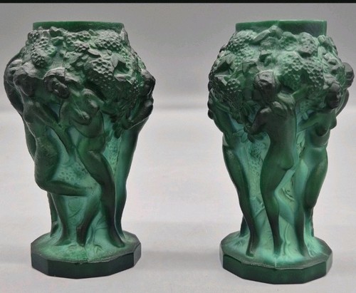 Art deco malachite glass 6 - ,