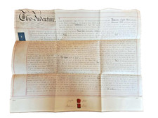 Victorian Vellum Indenture: 1868 Hall and Wells Eckington Derbyshire