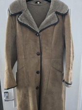 REAL Sheepskin long length Shearling Womens Coat Size 6