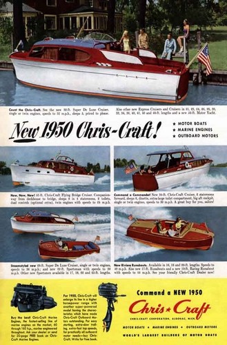 1950 chris craft cruiser - craft,