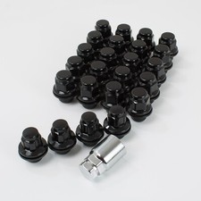 20 x Flat Seat OEM BLACK Alloy