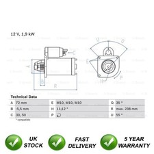 Starter Motor SJR Fits Peugeot