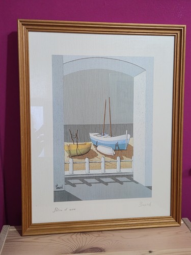 Framed lithograph print - lithograph,