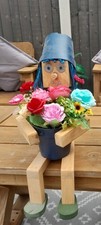 Wooden Flower Pot man Garden