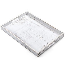 17 Inch Rustic White Serving