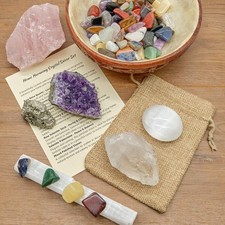 Crystal Healing Gift Sets Beginners Natural Tumblestones Gemstones Chakra Xmas