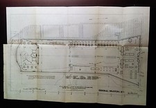 1904 Architectural Plan Diagram Building War College Washington DC Mead & White