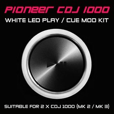 PIONEER CDJ 1000 MK2 / MK3 WHITE PLAY or CUE LED MOD KIT (FOR 2 x CDJS) DJM DDJ