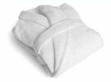 Bath Robe Man Women's Bathrobe 100% Cotton Unisex White Long Spa Gown Nightwear 