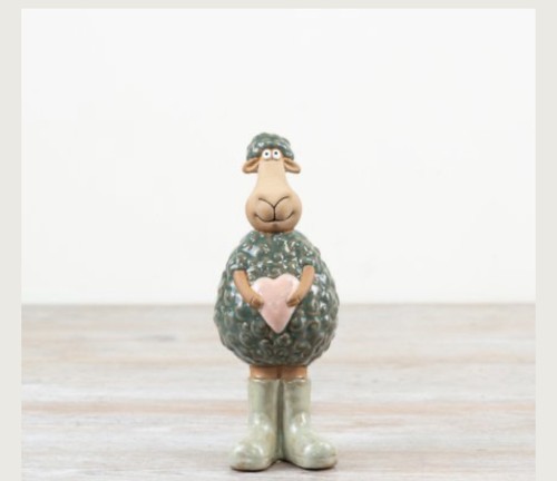 Small standing green ceramic - green,