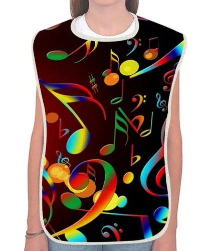 1pc music notes linen adult - 1pc,