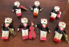 1950s Japanese Celluloid Cat Orchestra / Band - 7 Piece